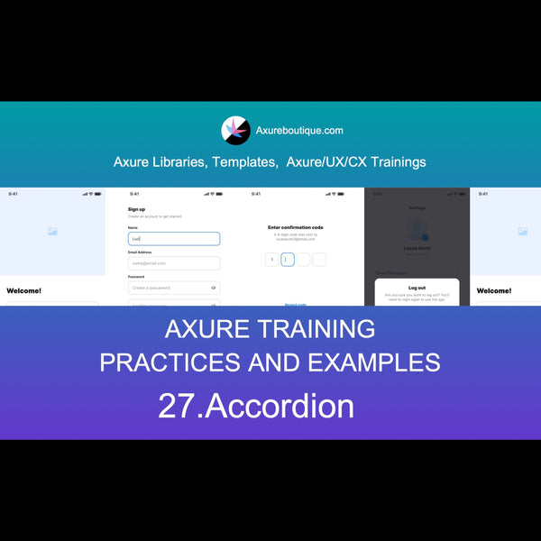 Axure Tutorial-Practices and Examples: 27. Accordion