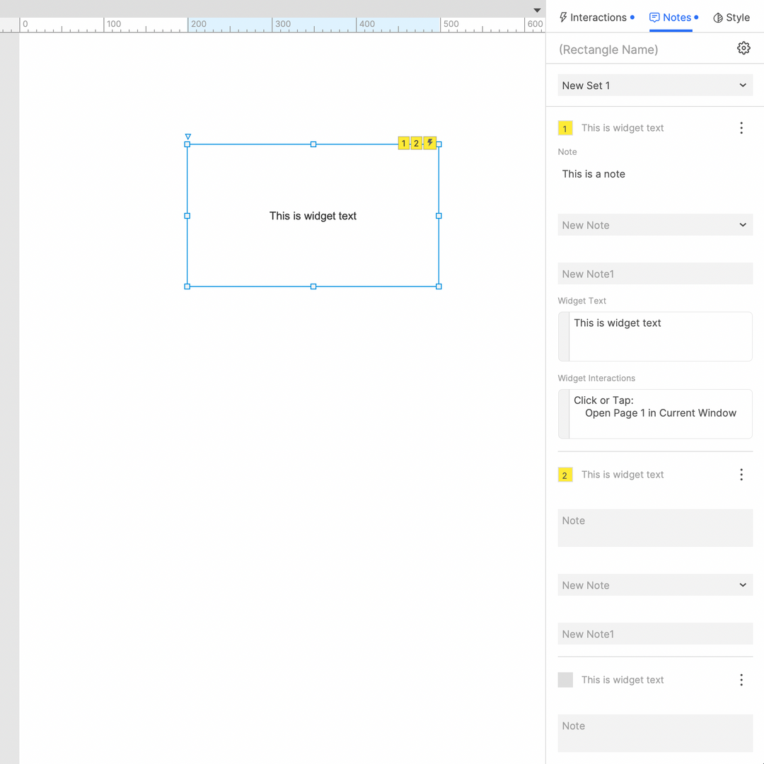 Axure Tutorial: Add Notes to Widget