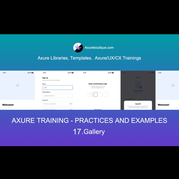 Axure Tutorial-Practices and Examples: 17.Gallery