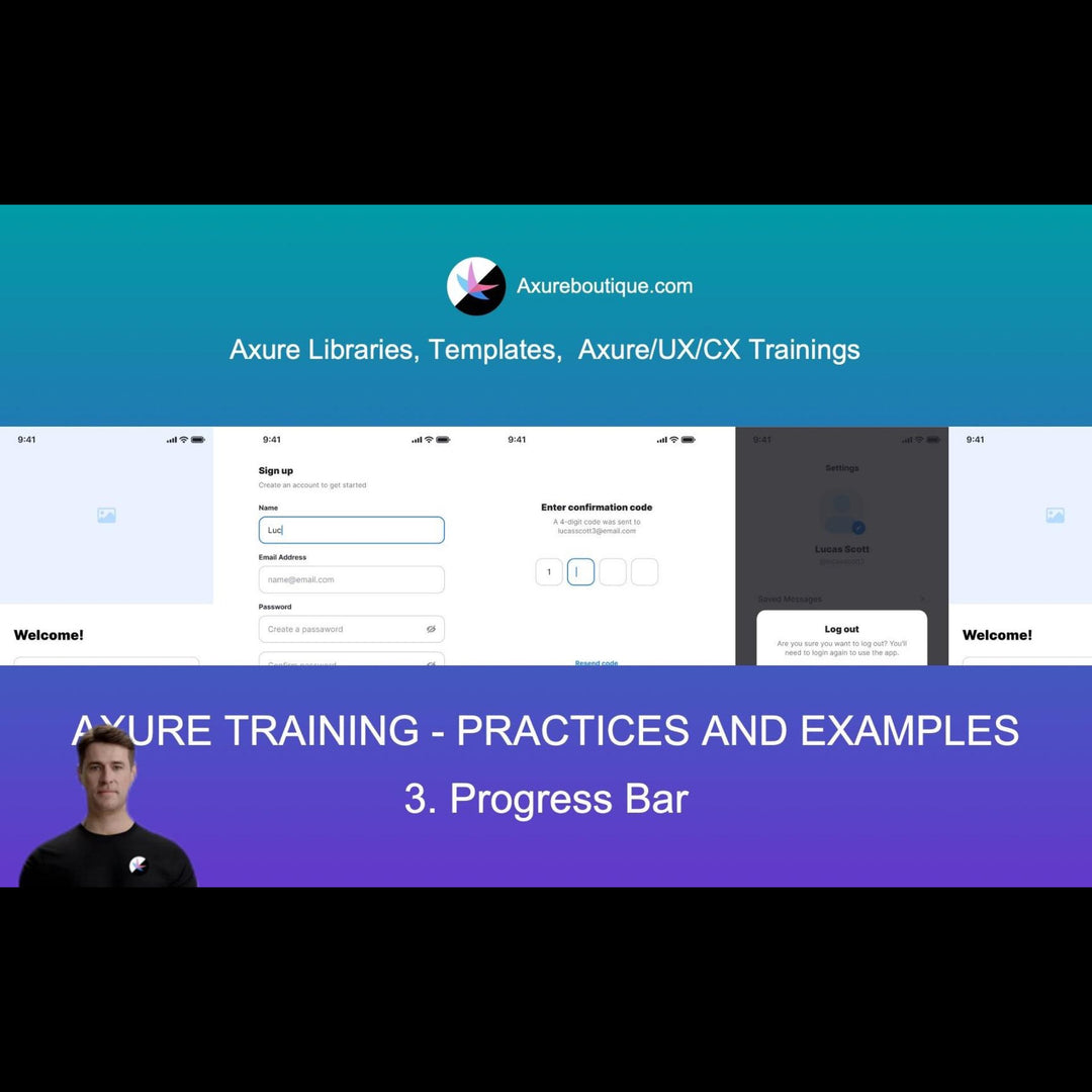 Axure Tutorial-Practices and Examples: 3.Progress Bar