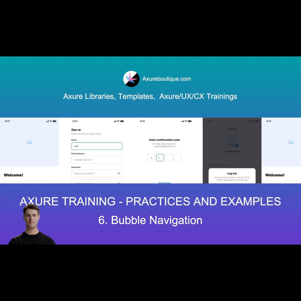 Axure Tutorial-Practices and Examples: 6.Bubble Navigation
