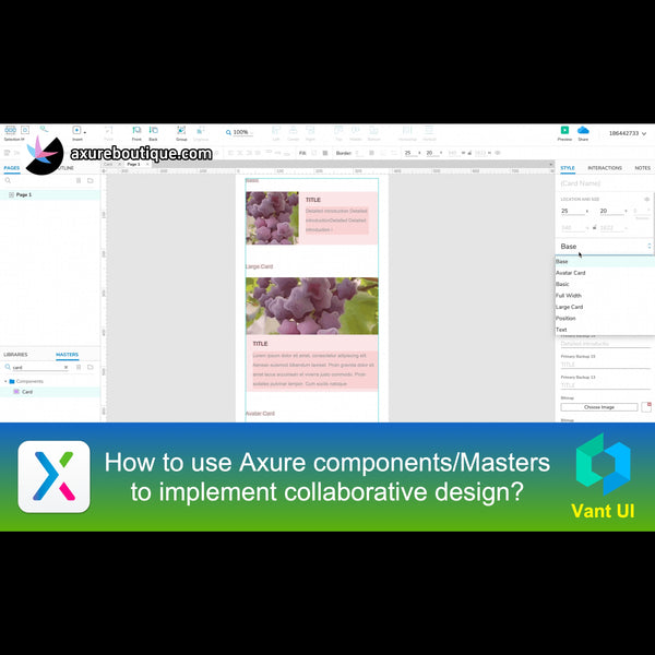 How to use Axure components/Masters to implement collaborative design?