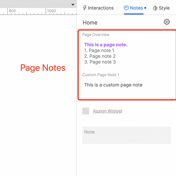 Axure Tutorial: Add Notes to Page