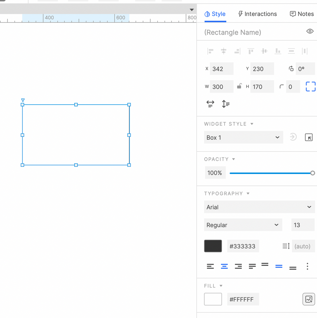 Axure Tutorial:  Basic widget - Rectangle (Box)