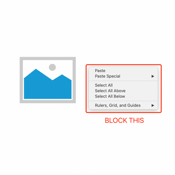 Axure Tutorial: Block Browser Right-Click Context Menu