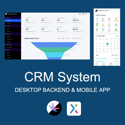 CRM System Desktop & Mobile Templates