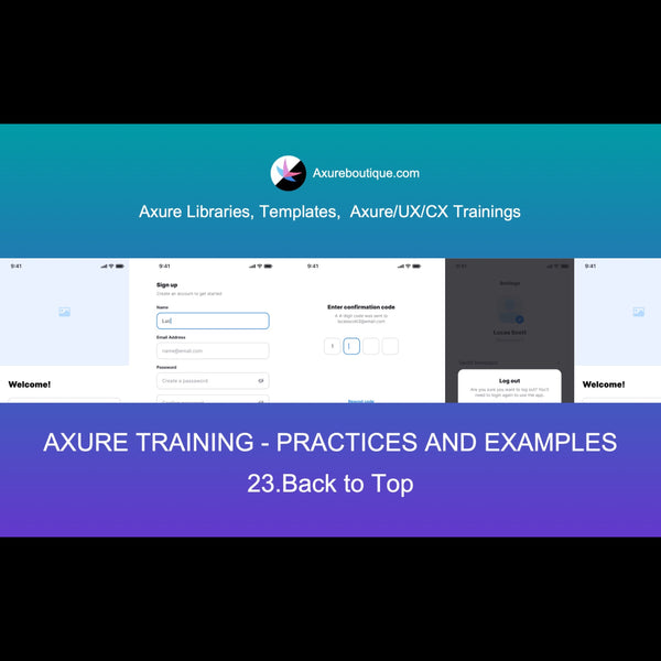 Axure Tutorial-Practices and Examples: 23.Back to Top