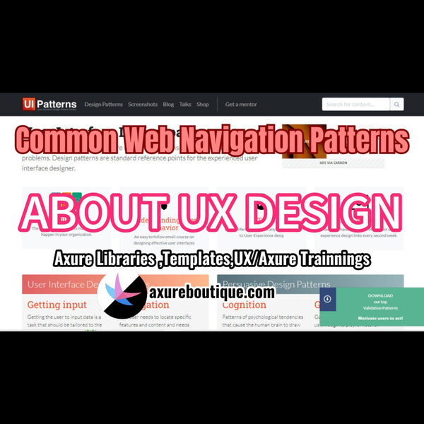 About UX: Common Web Navigation Patterns