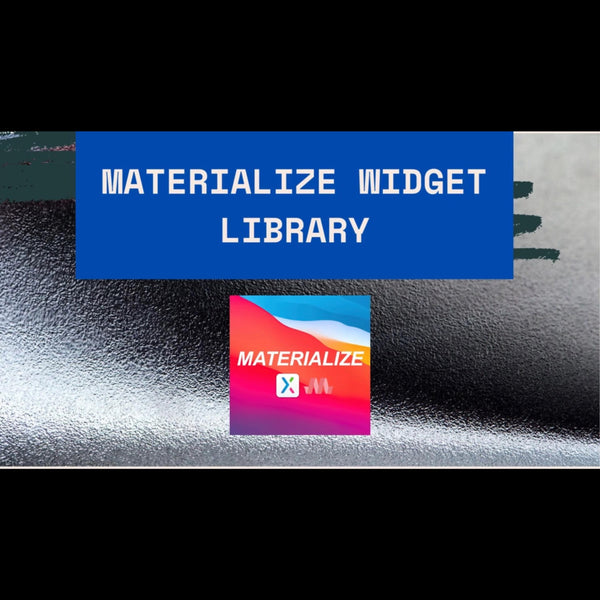 Materialize Widget Library