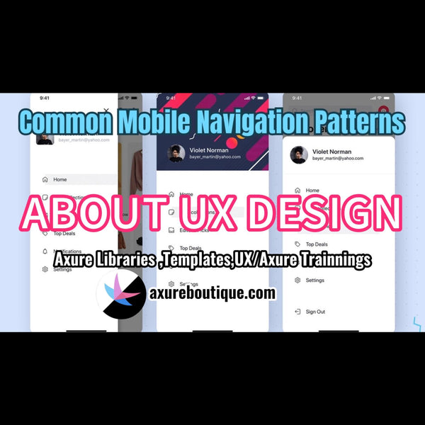 About UX: Common Mobile Navigation Patterns