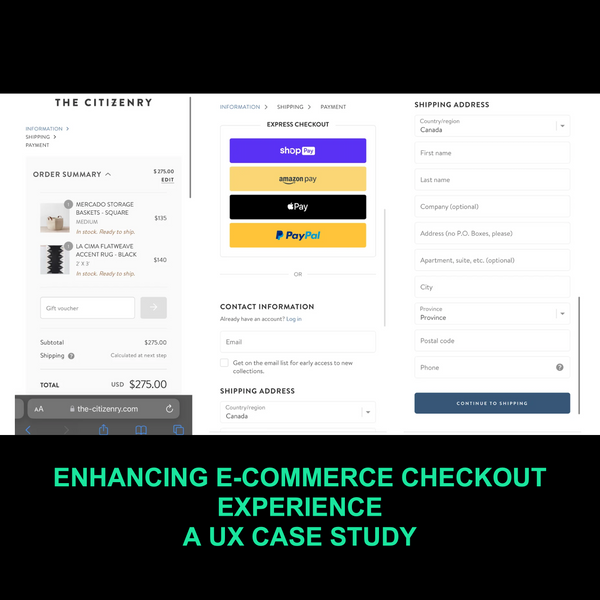 Enhancing E-commerce Checkout Experience - A UX Case Study