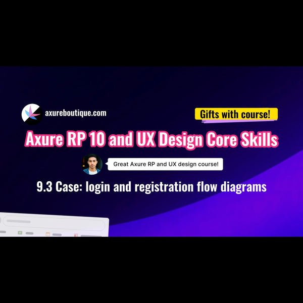 Axure RP 10 and UX design core skills course - 9.3 Case: login and register flow diagrams