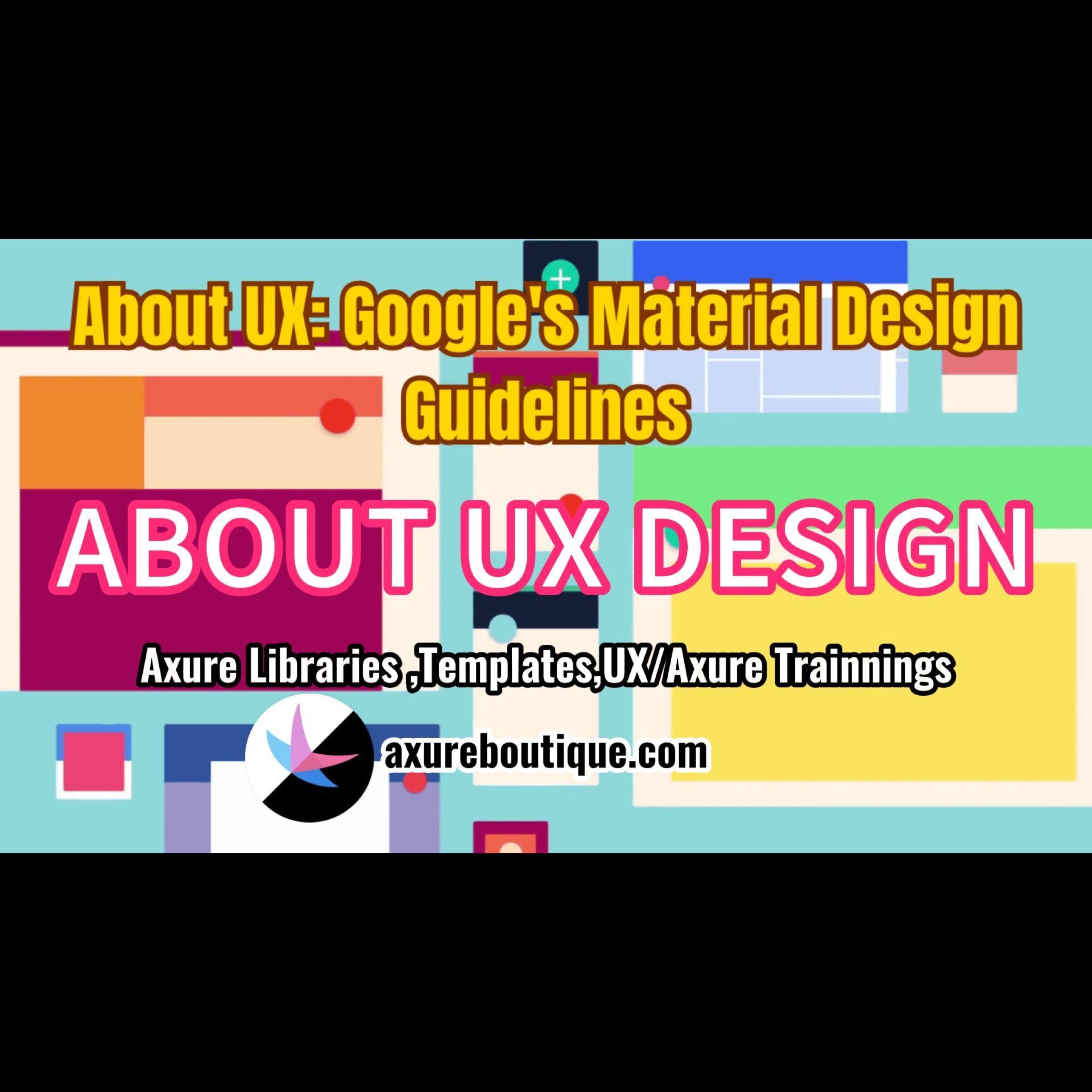 About UX: Google's Material Design Guidelines – AxureBoutique
