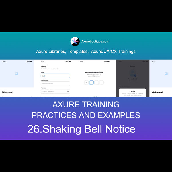 Axure Tutorial-Practices and Examples: 26.Shaking Bell Notice