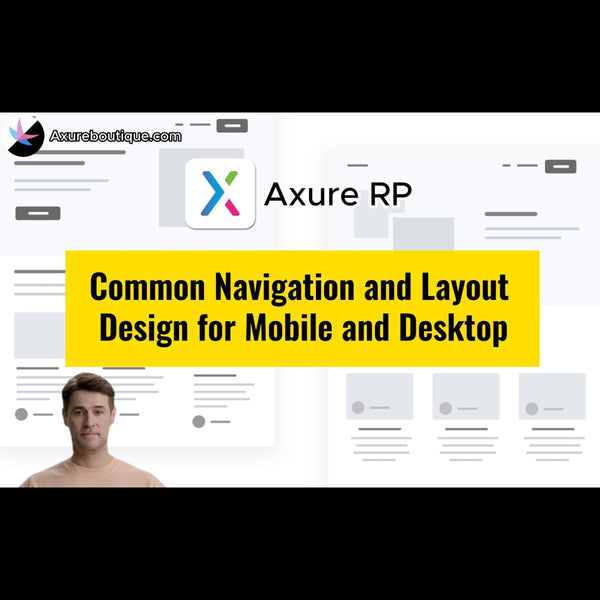 Common Mobile and Desktop Navigation and Layout Design with Axure