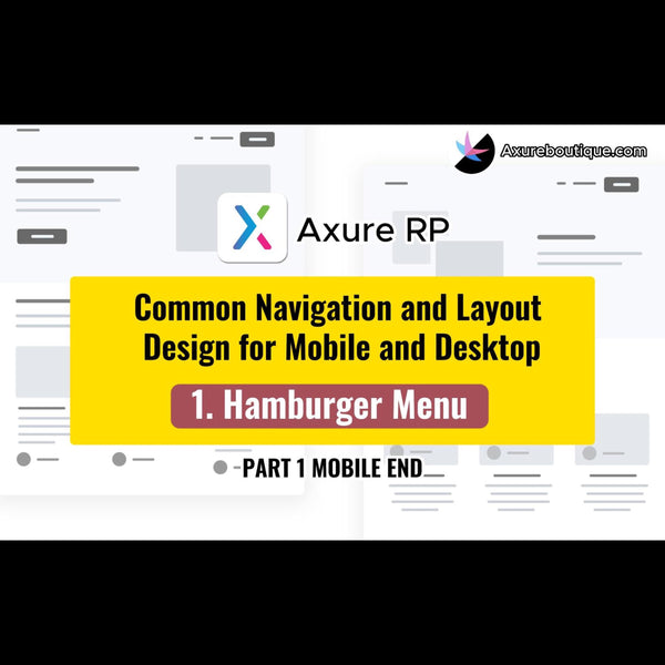 Common Navigation and Layout Design for Mobile and Desktop: 1.Hamburger Menu