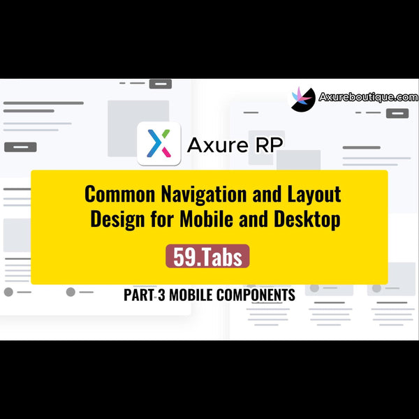 Common Navigation and Layout Design for Mobile and Desktop:59.Tabs
