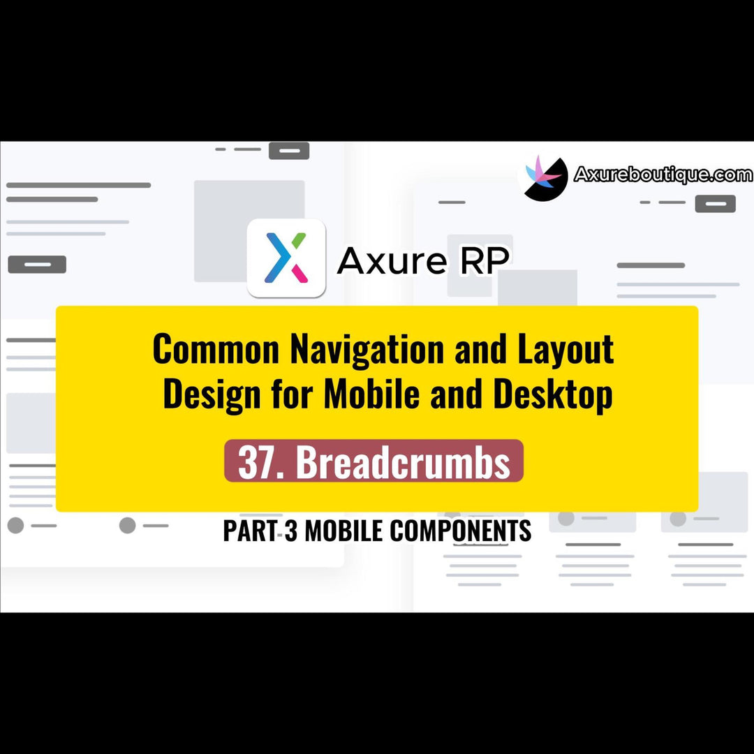 Common Navigation and Layout Design for Mobile and Desktop:37.Breadcrumbs