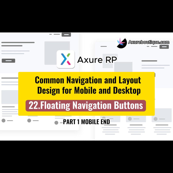 Common Navigation and Layout Design for Mobile and Desktop: 22 Floating Navigation Buttons