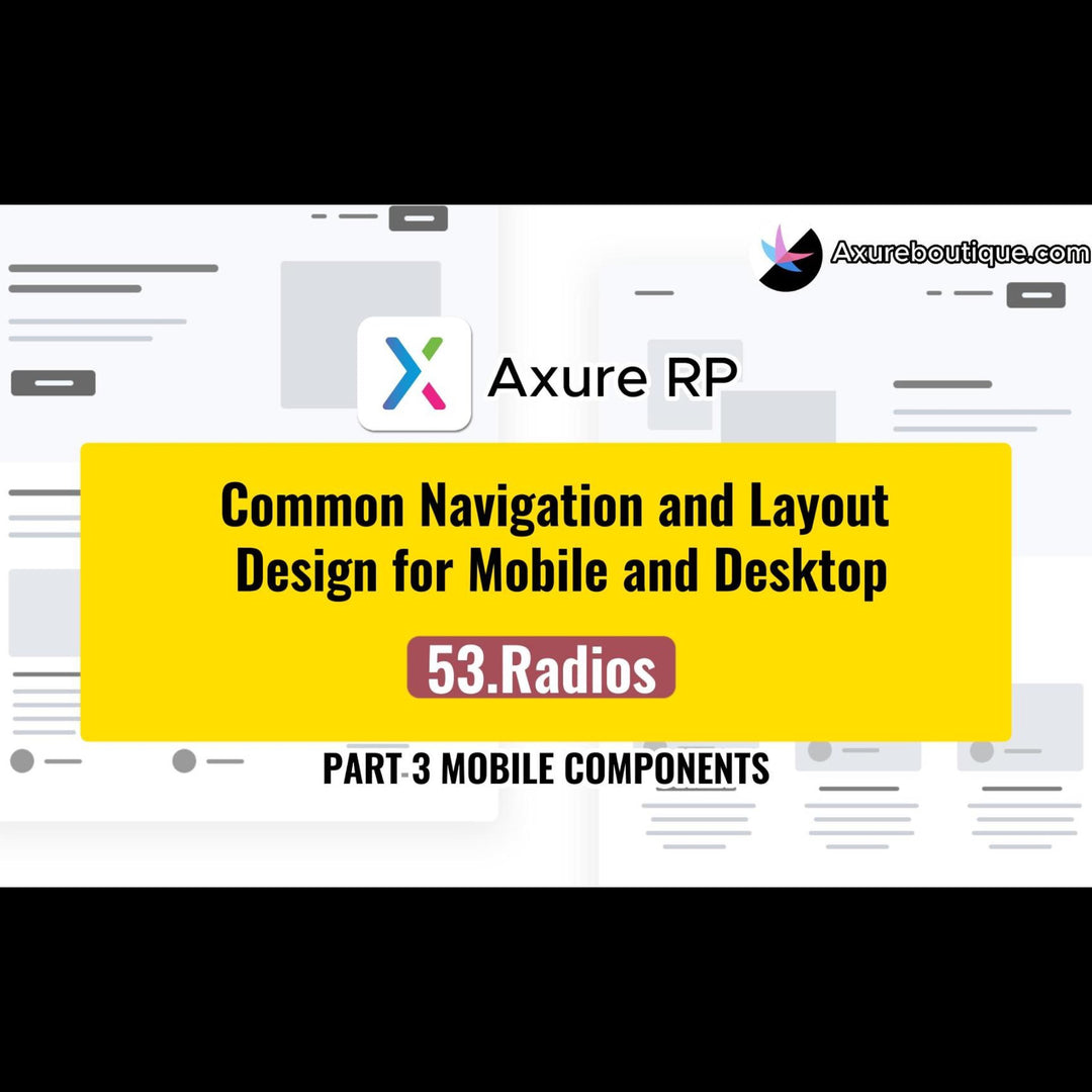 Common Navigation and Layout Design for Mobile and Desktop:53.Radios