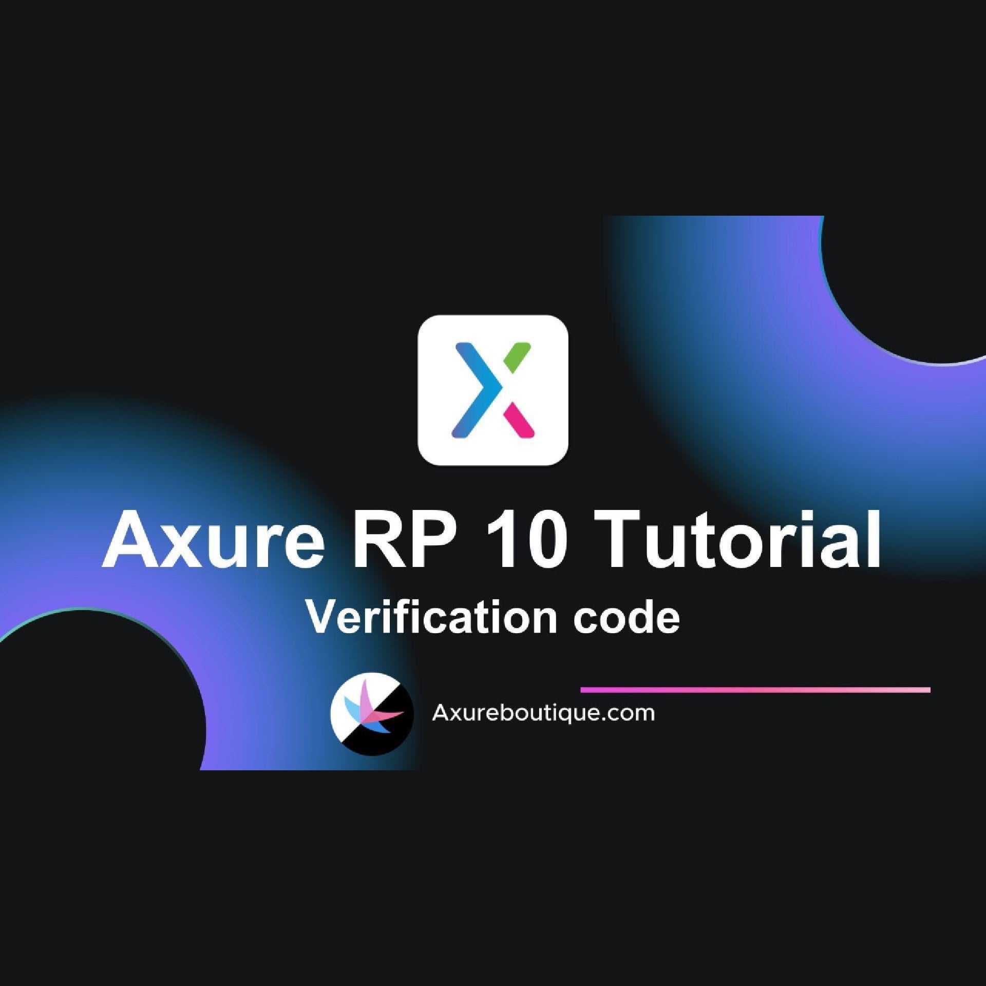 Axure RP 10 Tutorial: Verification Code – AxureBoutique