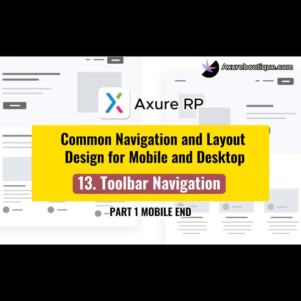 Common Navigation and Layout Design for Mobile and Desktop: 13.Toolbar Navigation