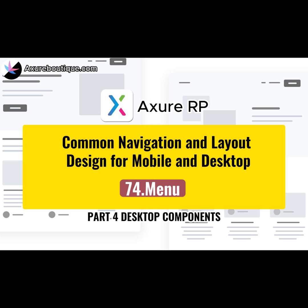 Common Navigation and Layout Design for Mobile and Desktop:74.Menu