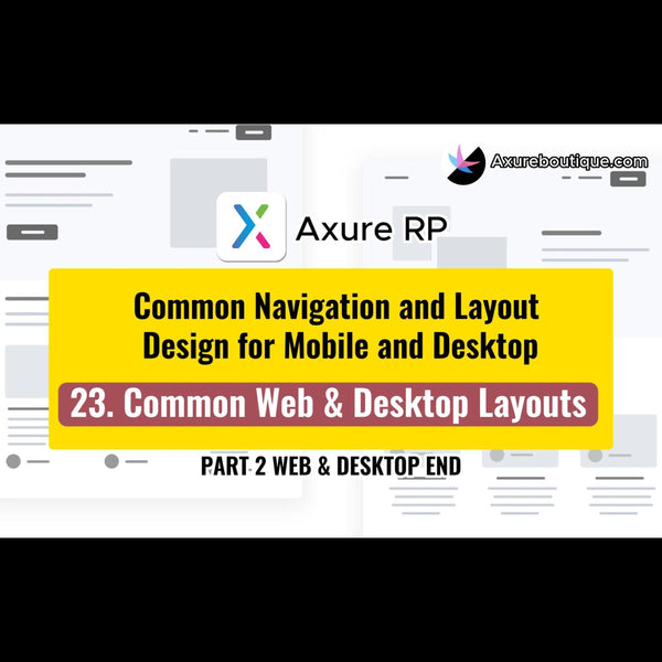 Common Navigation and Layout Design for Mobile and Desktop: 23.Common Web & Desktop Navigation and Layouts