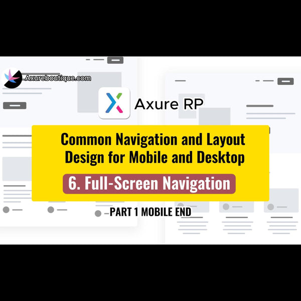 Common Navigation and Layout Design for Mobile and Desktop: 6.Full Screen Navigation