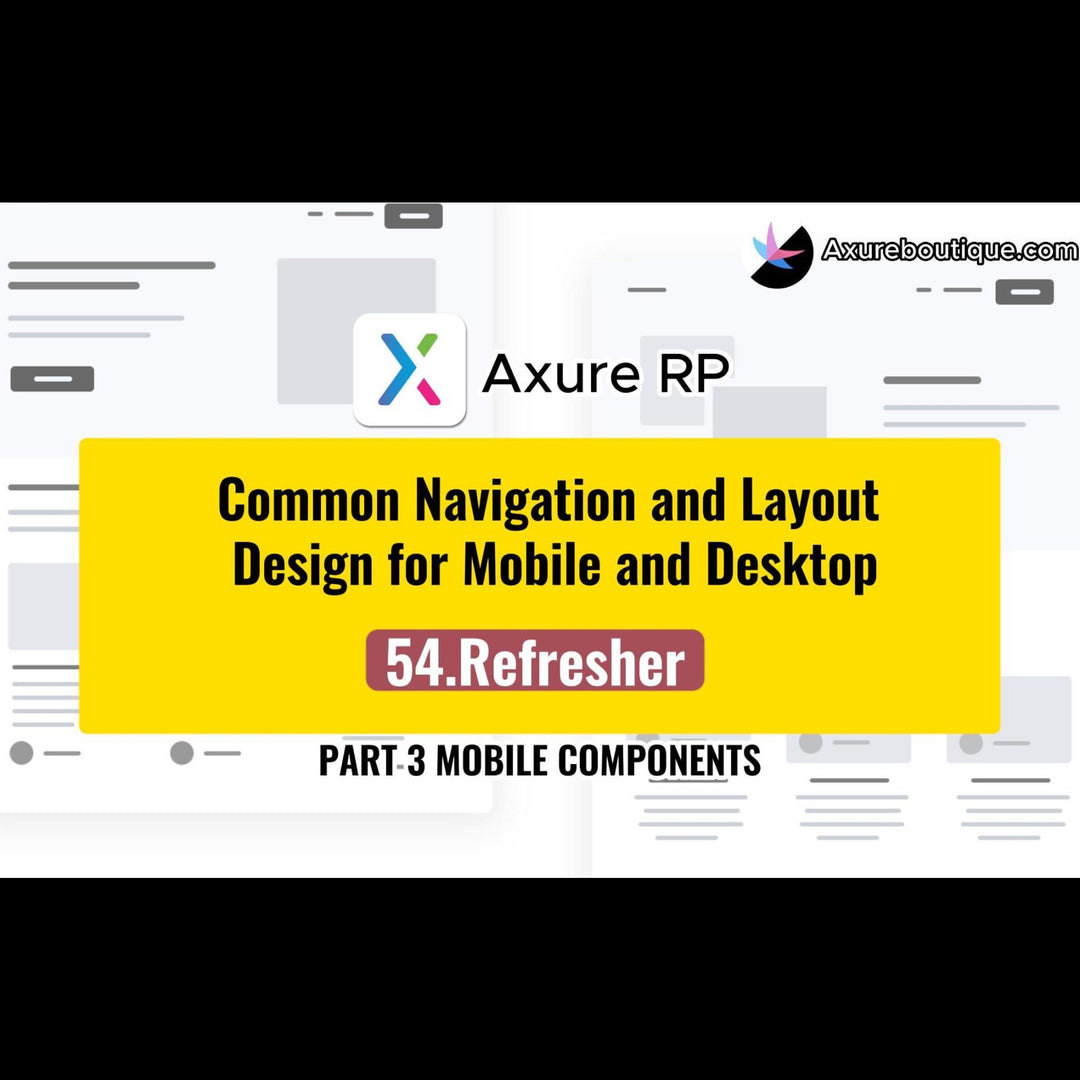 Common Navigation and Layout Design for Mobile and Desktop:55.Refresher