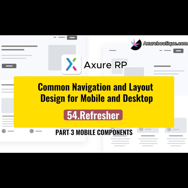 Common Navigation and Layout Design for Mobile and Desktop:55.Refresher