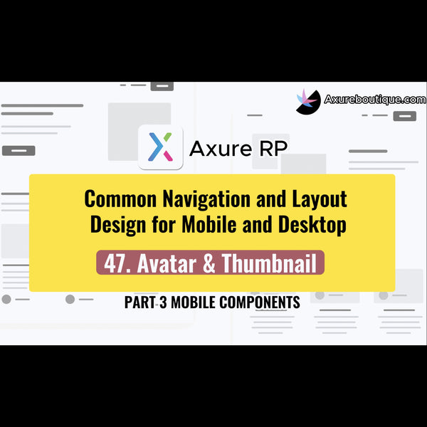 Common Navigation and Layout Design for Mobile and Desktop:47.Avatar&Thumbnail