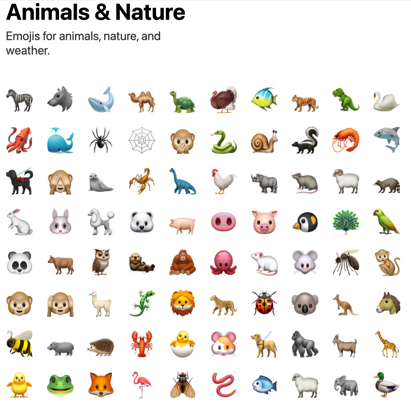 iOS Emoji Icons