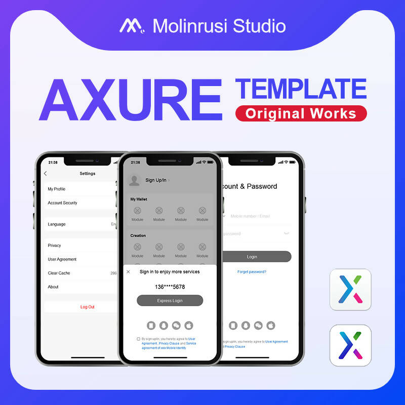 Axure Template for APP Prototype Design – AxureBoutique