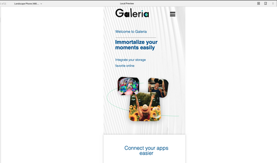 Responsive Landing Page App - Galeria