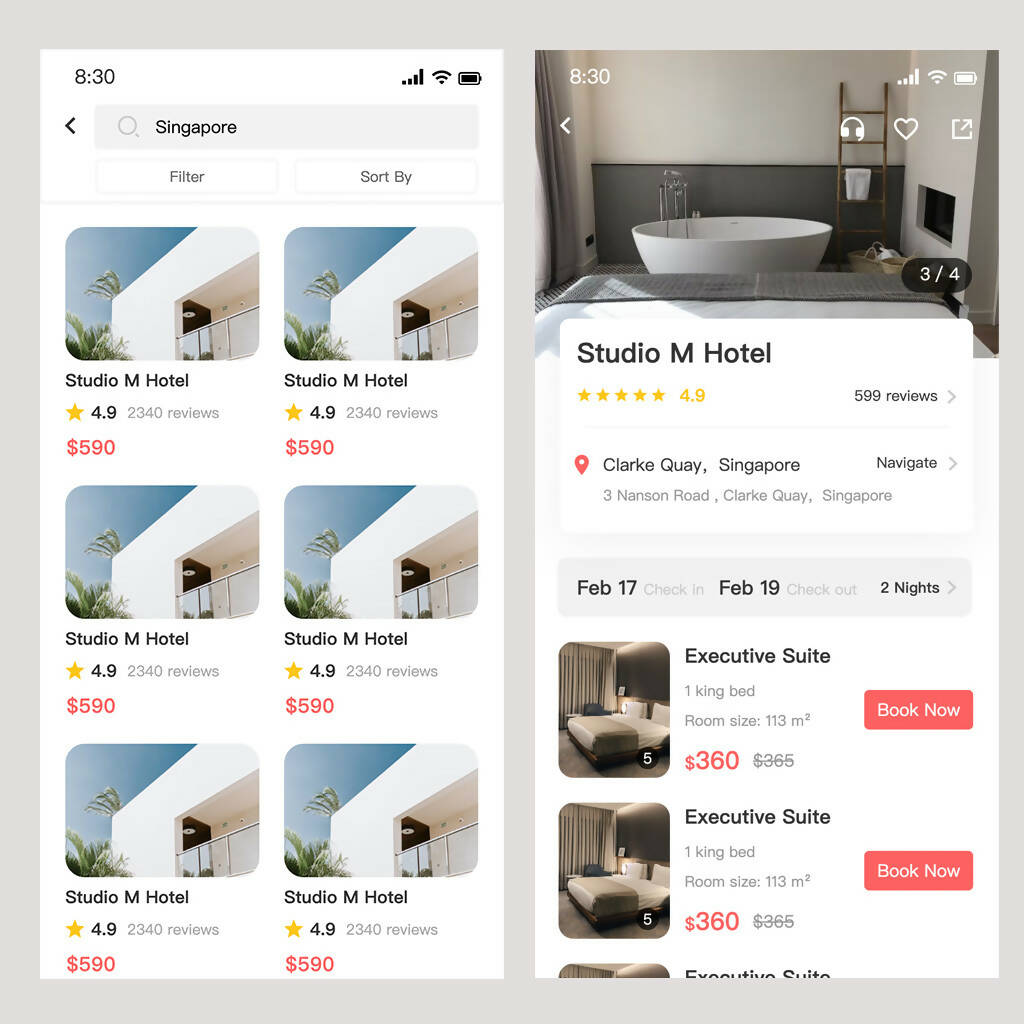 Hotel Booking App Template